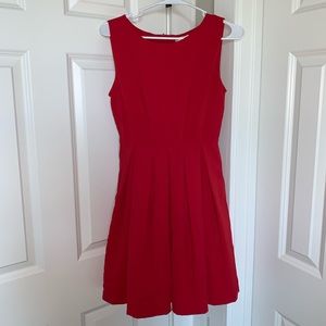 Esley Red Skater Fit & Flare Dress - S